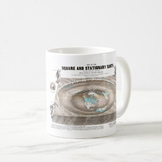 Taza De Café Mapa plano de la Tierra