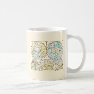 Taza De Café Mapa polar en alemán