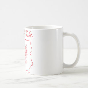 Taza De Café Mapa Rojo De Polska Con Águila