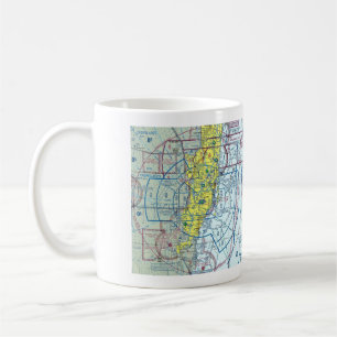 Taza De Café Mapa Seccional de Miami