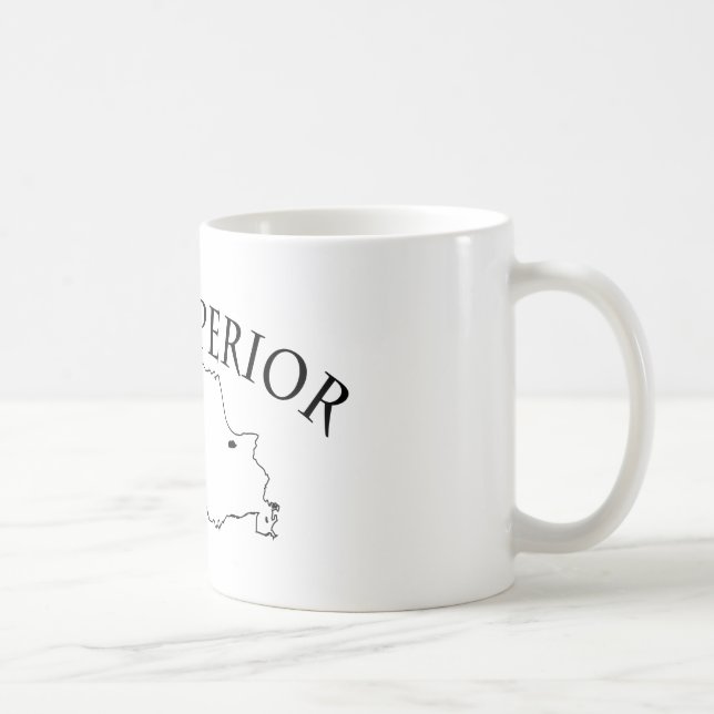 Taza De Café Mapa superior del lago (Derecha)