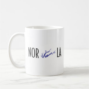 Taza De Café Mapa tipográfico de la costa del lago Norris Tenne