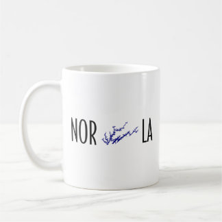 Taza De Café Mapa tipográfico de la costa del lago Norris Tenne