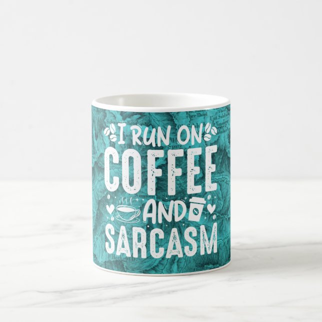 Taza De Café Mapa topográfico de café sarcasmo azul (Centro)