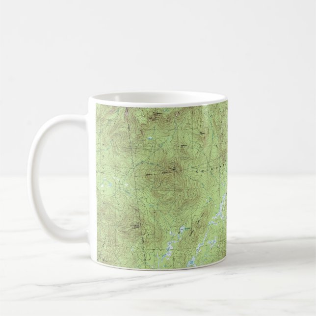 Taza De Café Mapa Topográfico de Mount Marcy - Parque Adirondac (Izquierda)