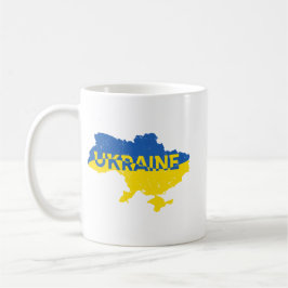 Taza De Café Mapa ucraniano con inscripción Ucrania. Ucrania