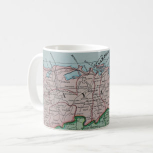 Taza De Café Mapa vintage de Bayamon Puerto Rico