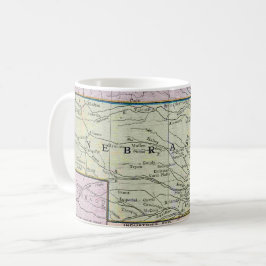 Taza De Café Mapa Vintage de Nebraska
