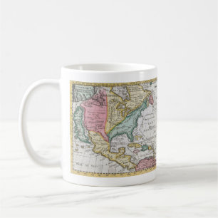 Taza De Café Mapa vintage de Norteamérica Kaart van Noord-Ameri