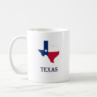 Taza De Café Mapa y bandera de Texas