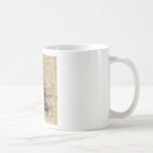 Taza De Café Mapa y barco del antiguo general de Francia