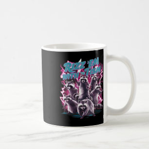 Taza De Café Mapache autista divertido meme de autismo Ríete co