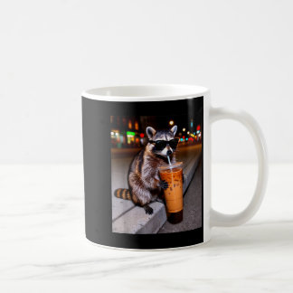 Taza De Café Mapache bebiendo café helado meme divertido de ani