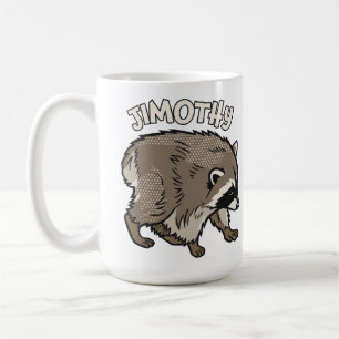 Taza De Café Mapache de estilo cómico Jimothy Animal
