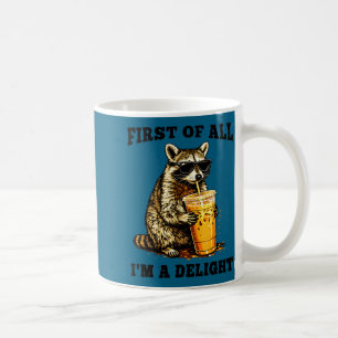 Taza De Café Mapache divertido bebiendo café helado meme sarcás