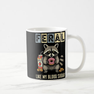 Taza De Café Mapache divertido de diabetes humor tipo uno broma