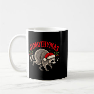Taza De Café Mapache divertido de Navidad Jimothy Xmas Mapache