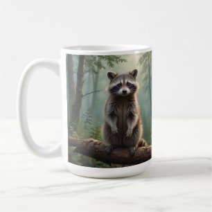 Taza De Café Mapache en bosque
