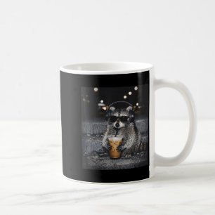 Taza De Café Mapache Gafas de Sol Geniales Bebiendo Café Helado