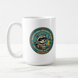 Taza De Café Mapache Hacedor de Traviesuras Profesional Diverti