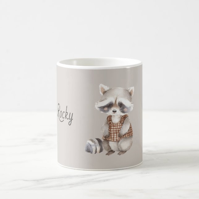 Taza De Café Mapache Lindo (Centro)