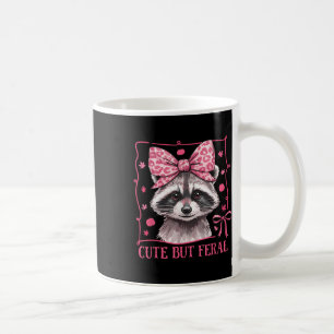 Taza De Café Mapache Lindo Pero Feral Niño Divertido Regalos De
