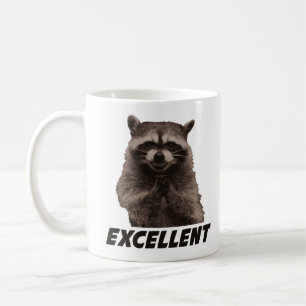 Taza De Café Mapache malvado excelente del trazado