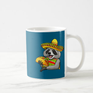 Taza De Café Mapache mexicano cinco de mayo divertido lindo com