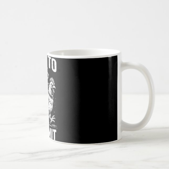 Taza De Café Mapache montado en pollo se va a trabajar como des (Derecha)