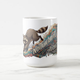 Taza De Café Mapache Nocturnal Alchemy Manga Larga