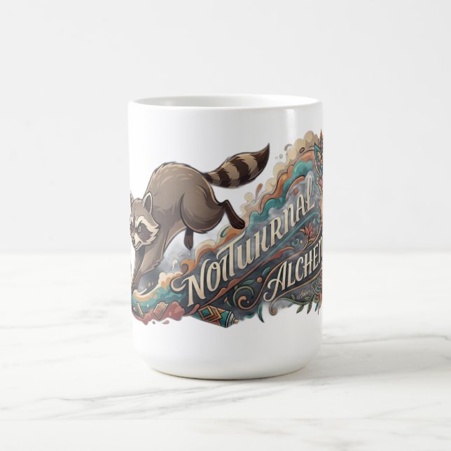 Taza De Café Mapache Nocturnal Alchemy Manga Larga (Centro)