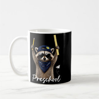Taza De Café Mapache Preescolar Divertido Primer Día De Regreso