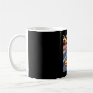 Taza De Café Mapache salvaje bebiendo café helado halloween