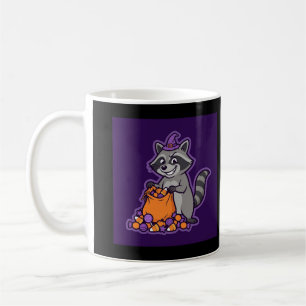 Taza De Café Mapache truco o trato Halloween