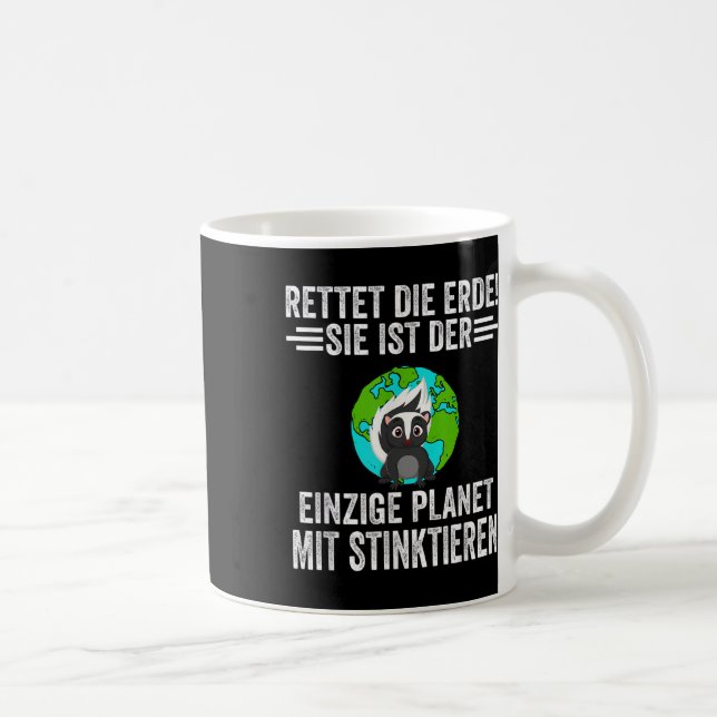 Taza De Café Mapaches Astronautas de Protección Ambiental  (Derecha)
