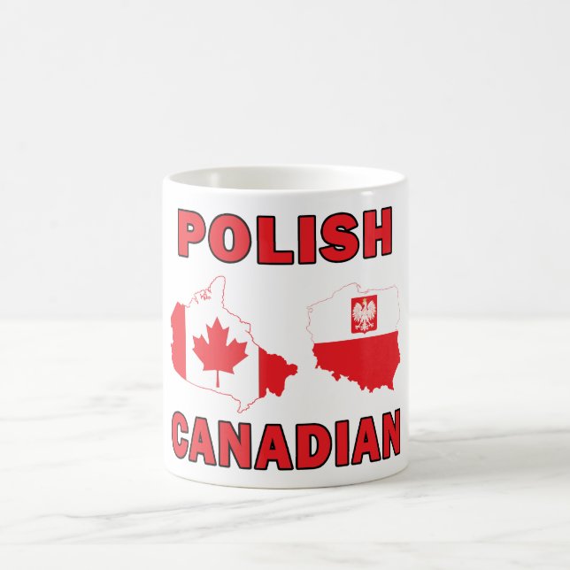 Taza De Café Mapas polaco-canadienses (Centro)