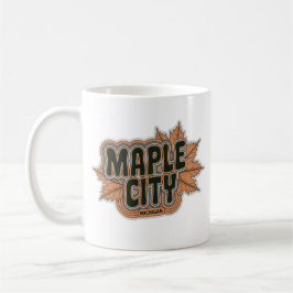 Taza De Café Maple City 70 Retro Michigan café vintage Mug