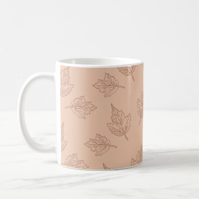 Taza De Café Maple marrón deja otoño e invierno rusos (Izquierda)