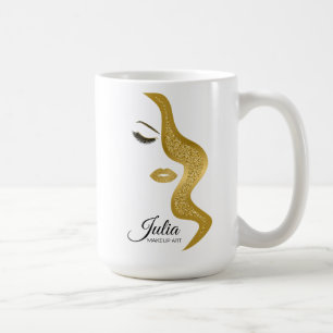 Taza De Café Maquillaje con efecto del purpurina