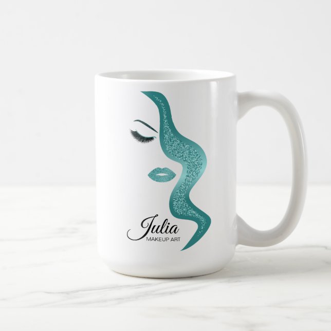 Taza De Café Maquillaje con efecto purpurina (Derecha)