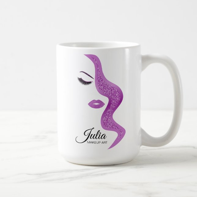 Taza De Café Maquillaje con efecto purpurina (Derecha)