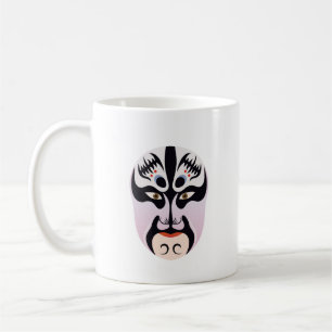 Taza De Café maquillaje de la ópera de Pekín Zhang Fei
