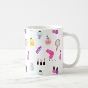Taza De Café Maquillaje femenino, belleza, patrón de aseo