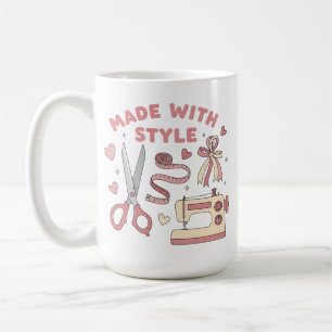 Taza De Café Máquina de coser linda hecha con estilo de sastre