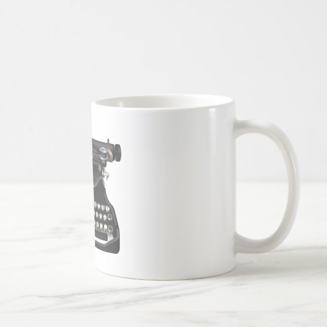 Taza De Café Máquina de escribir antigua (Derecha)