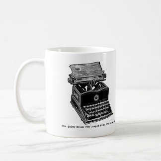 Taza De Café Máquina de escribir, el Fox rápido de Brown…