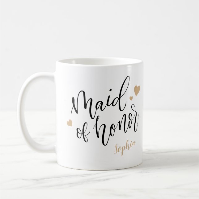 Taza De Café Máquina de escritura a mano personalizada para taz (Izquierda)