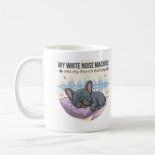 Taza De Café Máquina de Ruido Blanco Frenchie Pegatina