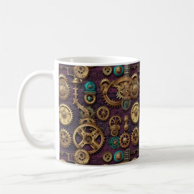 Taza De Café Maquinaria Steampunk (Izquierda)