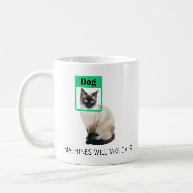 Taza De Café Máquinas para gatos se harán cargo del perro (Izquierda)